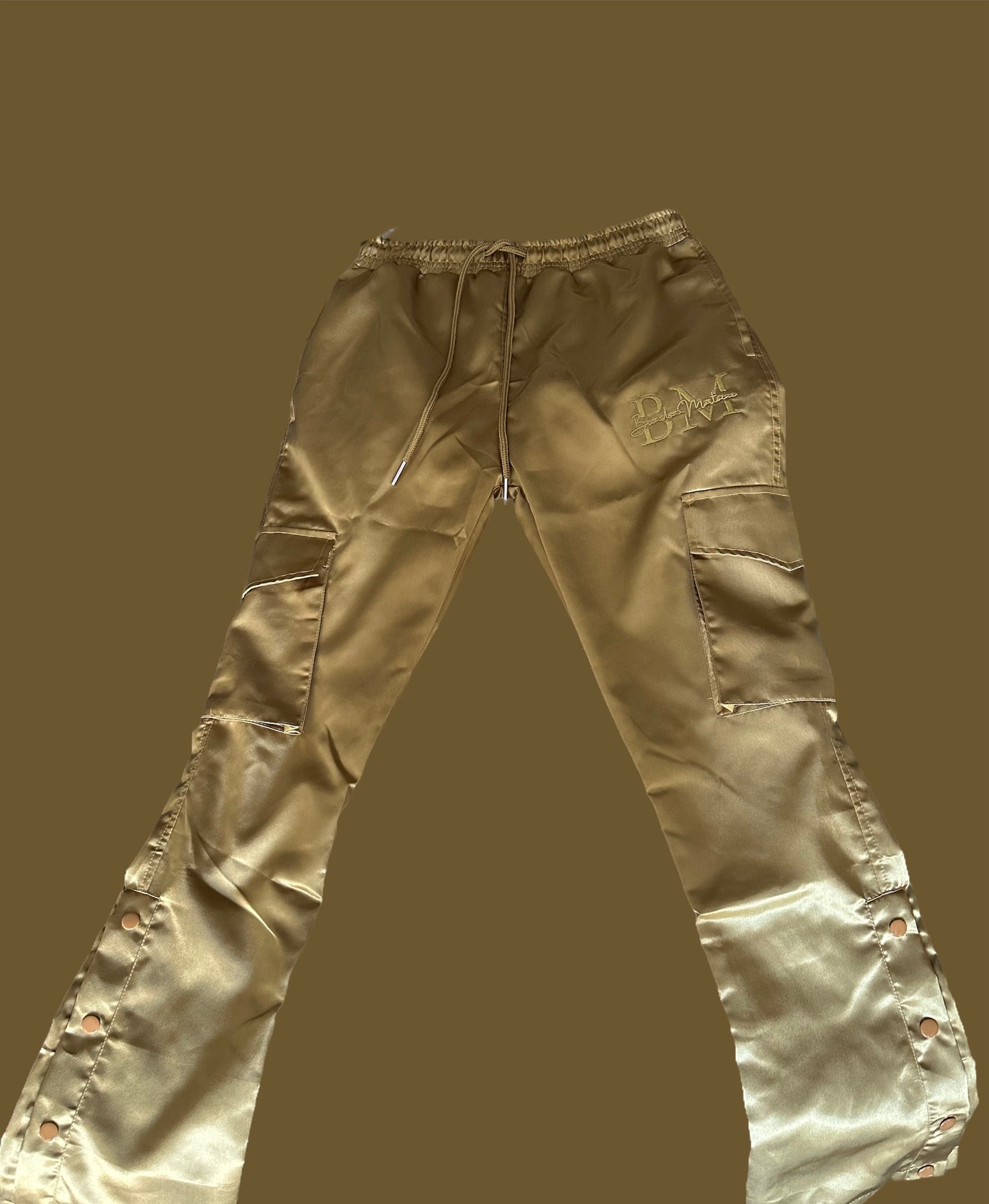 Satin Cargo Pants