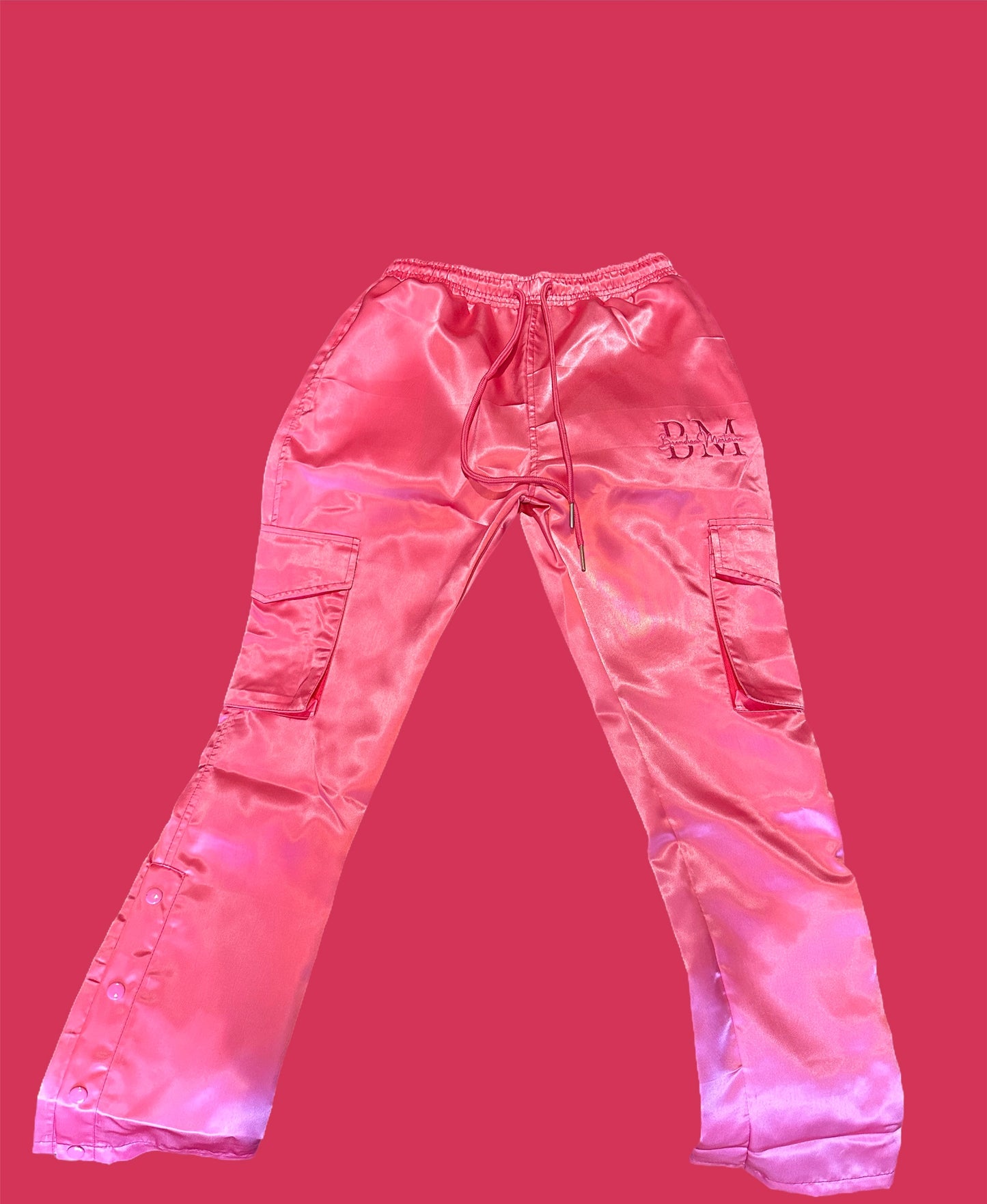 Satin Cargo Pants