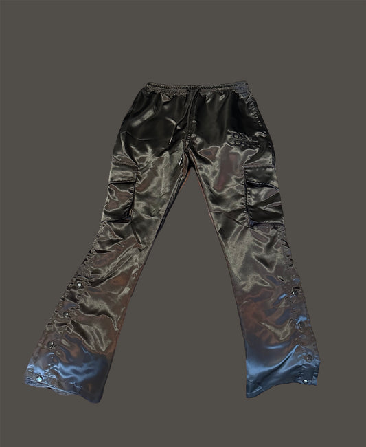 Satin Cargo Pants