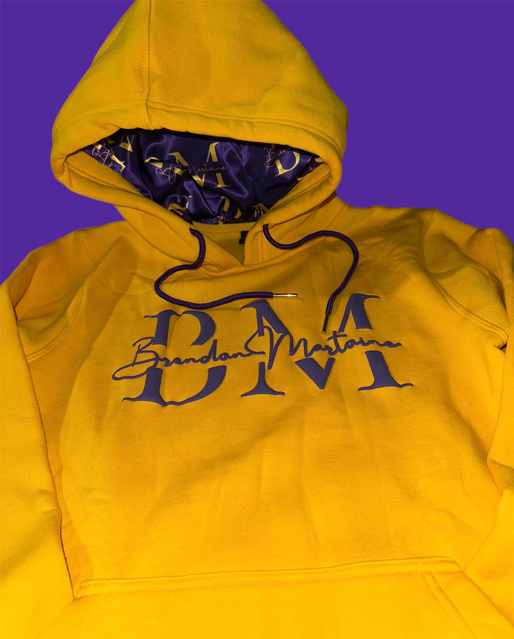 Yellow and Purple Hoodie Brendon Martoine LLC